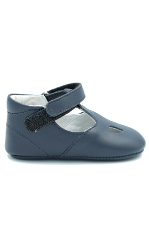 BABY SHOES IN BLU LEATHER
